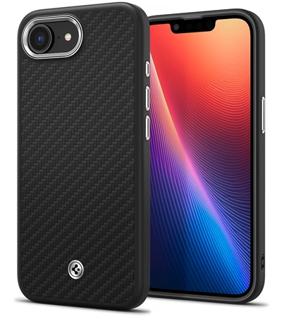 Spigen Enzo Aramid aramidov kryt s podporou MagSafe pro Apple iPhone 16e ern