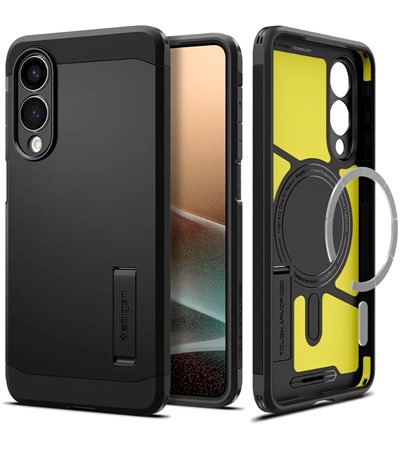 Spigen Tough Armor odoln� zadn� kryt s podporou MagSafe pro Samsung Galaxy S25 Edge �ern�