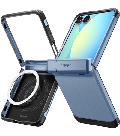 Spigen Tough Armor Pro odoln� zadn� kryt se stoj�nkem a MagSafe pro Samsung Galaxy Z Flip7 �ern�