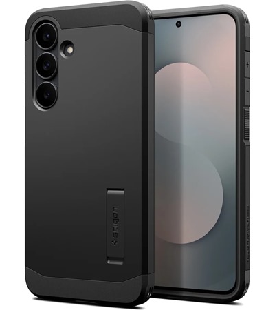 Spigen Tough Armor odoln� zadn� kryt se stoj�nkem a podporou MagSafe pro Samsung Galaxy S25 FE �ern�