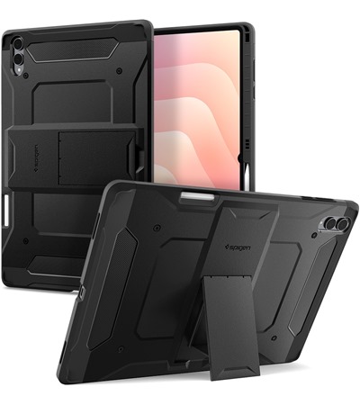 Spigen Tough Armor Pro odoln zadn kryt se zabudovanm stojnkem pro Samsung Galaxy Tab S11 Ultra ern