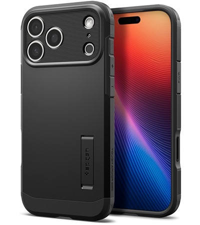 Spigen Tough Armor T odoln� zadn� kryt s podporou MagSafe a stoj�nkem pro Apple iPhone 17 Pro Max �ern�