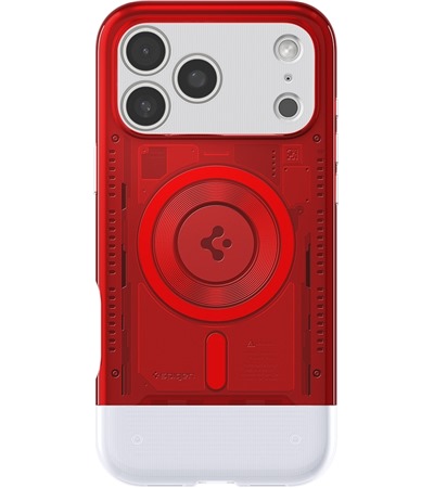 Spigen Classic C1 zadn kryt s podporou MagSafe pro Apple iPhone 17 Pro erven