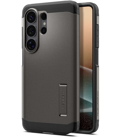 Spigen Tough Armor odoln� zadn� kryt se stoj�nkem a podporou MagSafe pro Samsung Galaxy S26 Ultra �ern�