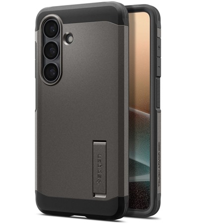 Spigen Tough Armor odoln� zadn� kryt se stoj�nkem a podporou MagSafe pro Samsung Galaxy S26+ �ern�