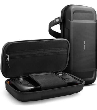 Spigen Rugged Armor Pro Pouch pouzdro pro Valve Steam Deck / Steam Deck OLED ern