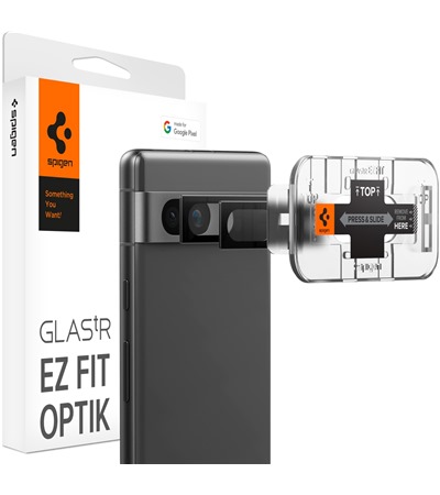 Spigen EZ Fit Optik tvrzené sklo na čočky fotoaparátu pro Google Pixel 7a 2ks černé