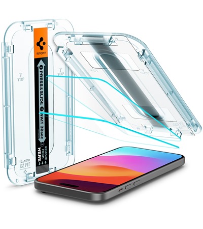 Spigen Glass.tR EZ Fit tvrzen� sklo pro Apple iPhone 16 / 15 2ks