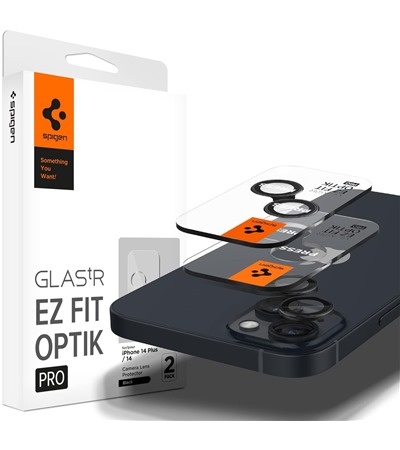 Spigen Glass.tR EZ Fit Optik Pro tvrzen sklo na oky fotoapartu pro Apple iPhone 15 / 15 Plus / 14 / 14 Plus 2ks ir