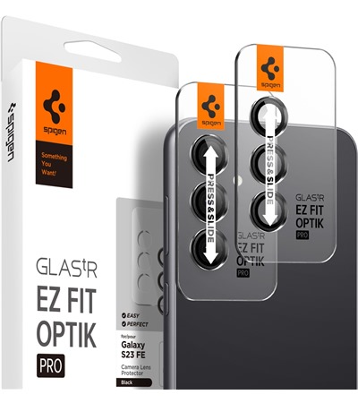 Spigen Glass.tR EZ Fit Optik Pro tvrzen sklo na oky fotoapartu pro Samsung Galaxy S23 FE 2ks ern