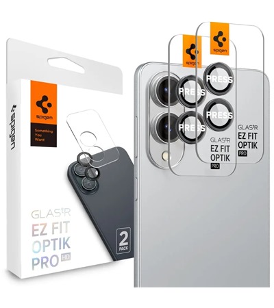 Spigen Glass.tR EZ Fit Optik Pro HD tvrzen� sklo na �o�ky fotoapar�tu pro Samsung Galaxy S25 Edge 2ks �ern�