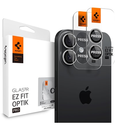 Spigen Glass.tR EZ Fit Optik Pro tvrzen sklo na oky fotoapartu pro Apple iPhone 17 2ks stbrn