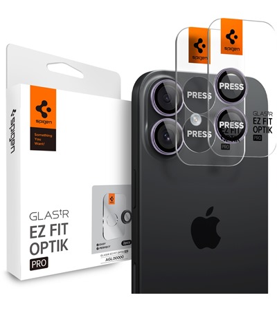 Spigen Glass.tR EZ Fit Optik Pro tvrzen sklo na oky fotoapartu pro Apple iPhone 17 2ks stbrn