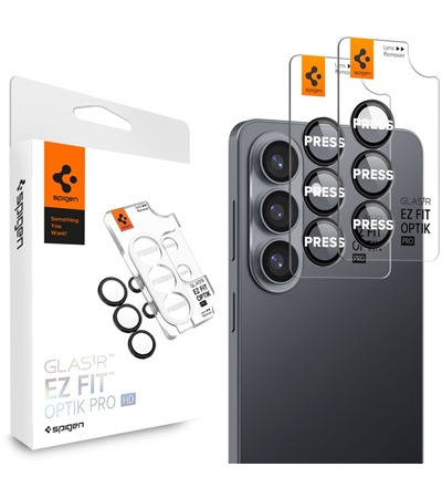 Spigen Glass.tR EZ Fit Optik Pro HD tvrzen� sklo na �o�ky fotoapar�tu pro Samsung Galaxy S26+ 2ks �ern�