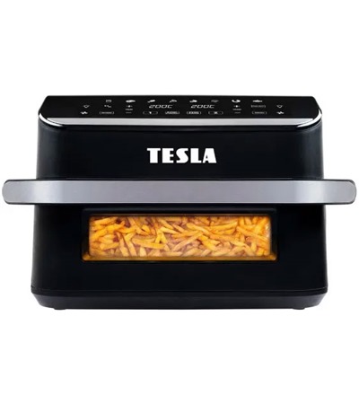 TESLA AirCook FlexiZone Q570 XXL horkovzdu�n� frit�za �ern� Tech-Protect PC6X6 prodlu�ovac� kabel 2m 6x z�suvka, 3x USB-A 3x USB-C 