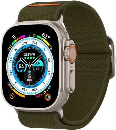 Spigen Lite Fit Ultra nylonov� �em�nek pro Apple Watch 42 / 44 / 45 / 46 / 49mm hn�d�