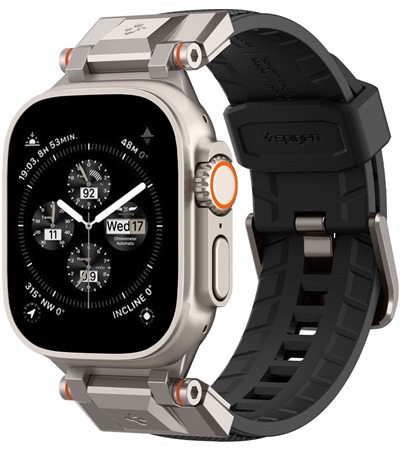 Spigen Dura Pro Armor Band TPU �em�nek pro Apple Watch 42 / 44 / 45 / 49mm �ern�