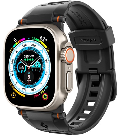 Spigen Rugged Ultra Band emnek pro Apple Watch 42 / 44 / 45 / 49mm ern