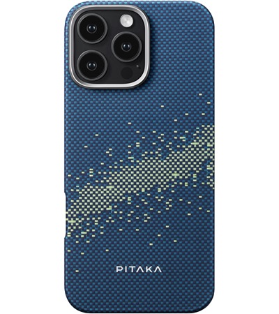 Pitaka Tactile Woven Case aramidov kryt s podporou MagSafe pro Apple iPhone 16 Pro modr / zelen 2,5D sklo zdarma ,Sleva 5 % na drk 
