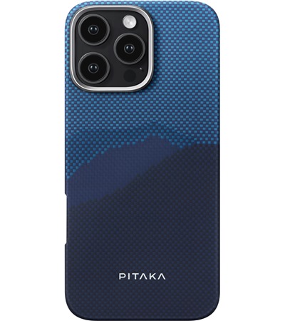 Pitaka Tactile Woven Case aramidov� kryt s podporou MagSafe pro Apple iPhone 16 Pro modr� 2,5D sklo zdarma ,Sleva 10 % na modr� grip 3 ,Sleva 10 % na hn�d� grip 3 