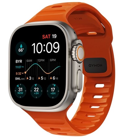 Nomad Sport Strap gumov emnek pro Apple Watch 42 / 44 / 45 / 49mm oranov