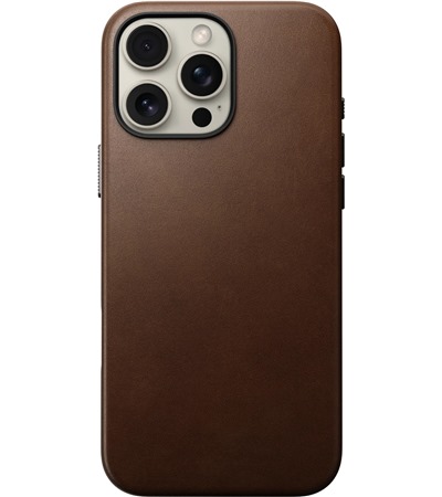 Nomad Traditional Leather case koen zadn kryt pro Apple iPhone 16 Pro Max tmav hnd
