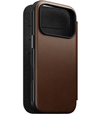 Nomad Modern Leather Folio koen flipov pouzdro pro Apple iPhone 17 Pro hnd