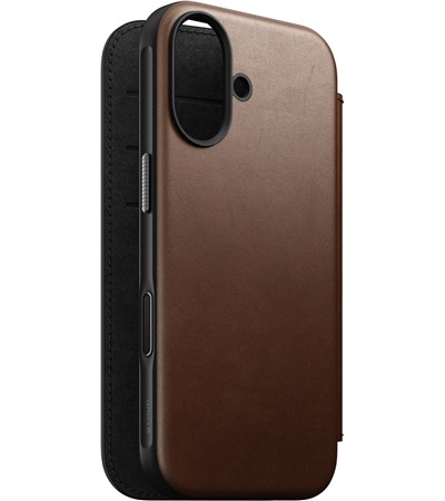 Nomad Modern Leather Folio ko�en� flipov� pouzdro pro Apple iPhone 17 hn�d�