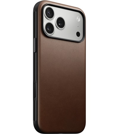 Nomad Modern Leather koen zadn kryt pro Apple iPhone 17 Pro Max tmav hnd
