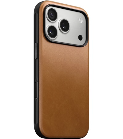Nomad Modern Leather ko�en� zadn� kryt pro Apple iPhone 17 Pro sv�tle hn�d�