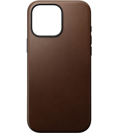 Nomad Modern Leather ko�en� zadn� kryt pro Apple iPhone 16 Pro Max tmav� hn�d� - z�novn�