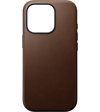 Nomad Modern Leather koen zadn kryt pro Apple iPhone 16 Pro tmav hnd