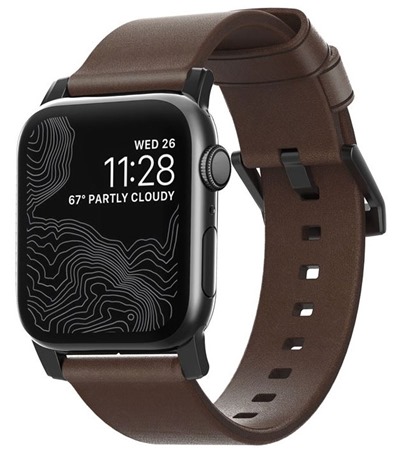 Nomad Leather Strap koen emnek pro Apple Watch 42 / 44 / 45 / 49mm hnd