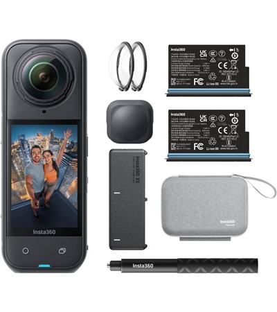 Insta360 X5 Essentials Bundle ak�n� kamera �ern� Tech-Protect PC6X6 prodlu�ovac� kabel 2m 6x z�suvka, 3x USB-A 3x USB-C 