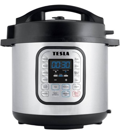 TESLA EliteCook K70 multifunk�n� elektrick� tlakov� hrnec �ed� Tech-Protect PC6X6 prodlu�ovac� kabel 2m 6x z�suvka, 3x USB-A 3x USB-C 