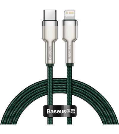 Baseus Cafule Series USB-C / Lightning 20W 1m opletený bílý kabel Sleva 15% na organizér kabelů