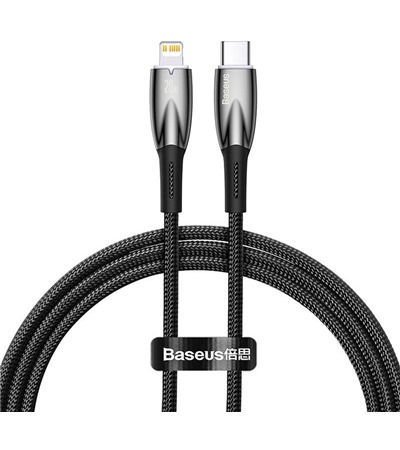 Baseus Glimmer USB-C / Lightning 20W 2m opleten ern kabel Sleva 15% na organizr kabel  