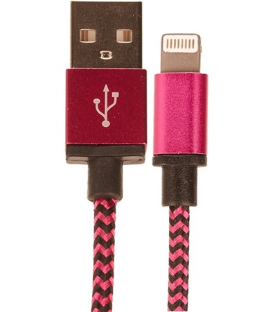 CELLFISH USB-A / Lightning 2m opleten rov kabel Sleva 15% na organizr kabel