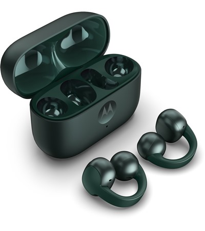 Motorola Moto Buds Loop bezdr�tov� open-form sluch�tka zelen� Tech-Protect PC6X6 prodlu�ovac� kabel 2m 6x z�suvka, 3x USB-A 3x USB-C 