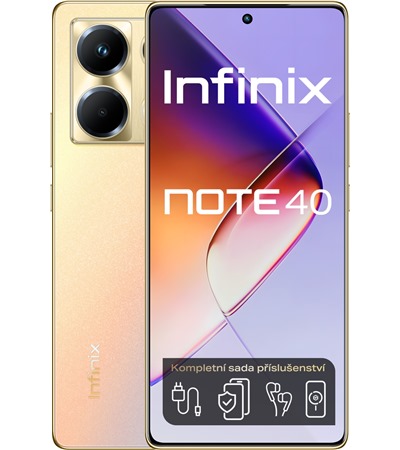 Infinix Note 40 8GB / 256GB Dual SIM Titan Gold ZDARMA 15W bezdrtov nabjeka ,LDNIO SC10610 prodluovac kabel 2m 10x zsuvka, 5x USB-A, 1x USB-C bl ,Bezdrtov nabjec stojnek Peak Design 