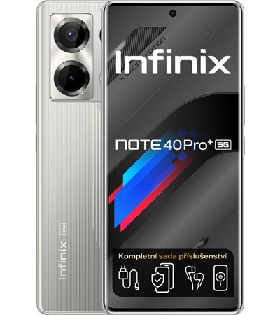 Infinix Note 40 Pro+ 5G 12GB / 256GB Dual SIM Racing Grey Samsung PRO Ultimate SDXC 256GB + USB adaptr ,ZDARMA 15W bezdrtov nabjeka 