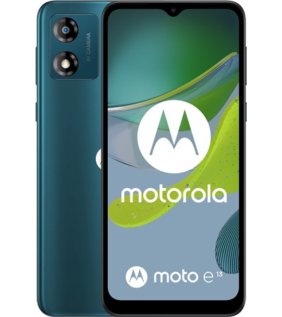 Motorola Moto E13 2GB / 64GB Dual SIM Aurora Green Baseus Compact 30W PD / QC nabjeka ern ,LDNIO SC10610 prodluovac kabel 2m 10x zsuvka, 5x USB-A, 1x USB-C bl