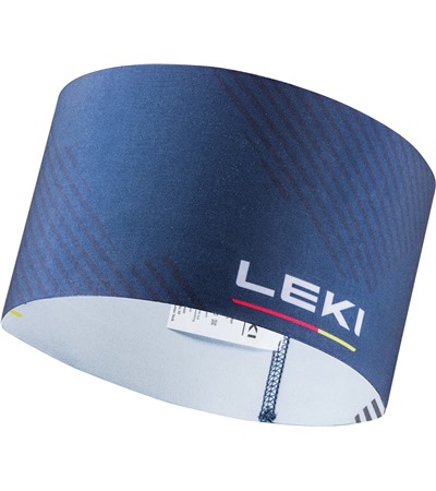 LEKI XC Headband, dark denim-white-gray, One size