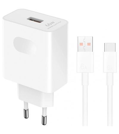 HONOR SuperCharge 66W nab�je�ka s kabelem USB-C v2 b�l� Tech-Protect PC6X6 prodlu�ovac� kabel 2m 6x z�suvka, 3x USB-A 3x USB-C 