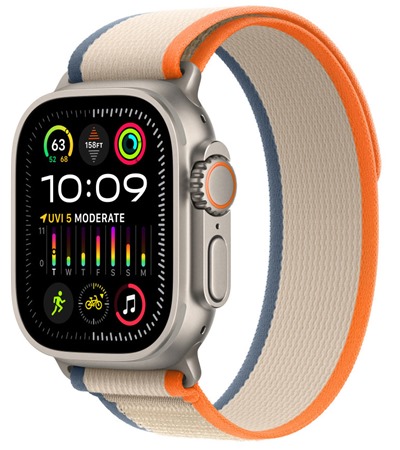 Apple Trail Loop provlkac emnek Trailov tah pro Apple Watch 42 / 44 / 45 / 49mm Orange / Beige S / M