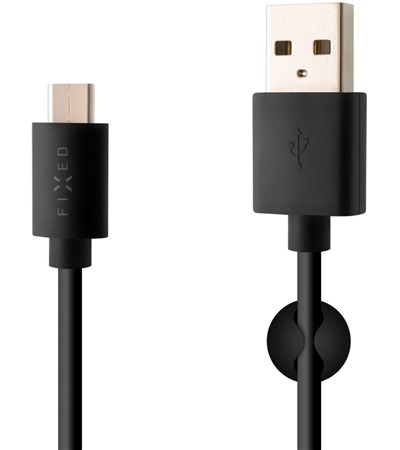 FIXED USB-A / USB-C 2m ern kabel Sleva 15% na organizr kabel