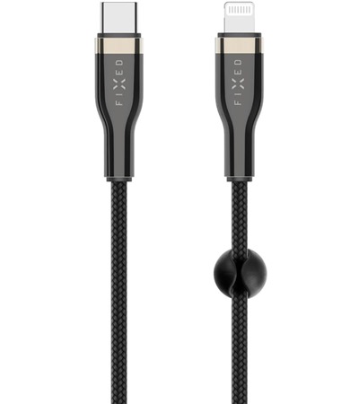 FIXED USB-C / Lightning 60W 1,2m bílý kabel Sleva 15% na organizér kabelů