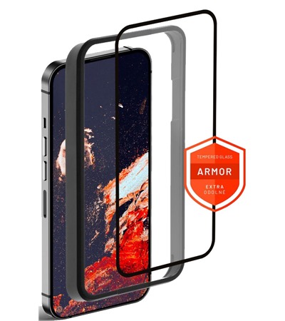 FIXED Armor prmiov ochrann tvrzen sklo pro Apple iPhone SE 2022 / 2020 / 8 / 7 ern