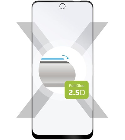 FIXED Full-Cover tvrzen sklo pro Motorola Moto E32 Full-Frame ern