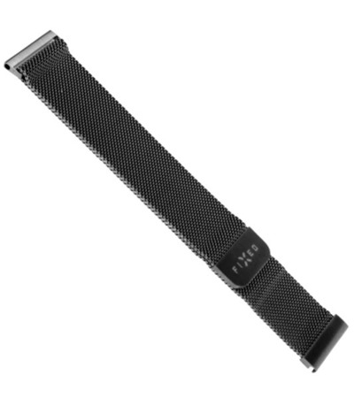FIXED Mesh Strap nerezov emnek 20mm Quick Release pro smartwatch ern
